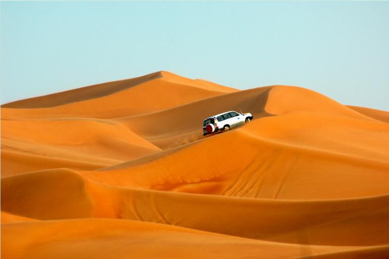 Abu Dhabi Evening Safari with pickup by 4x4