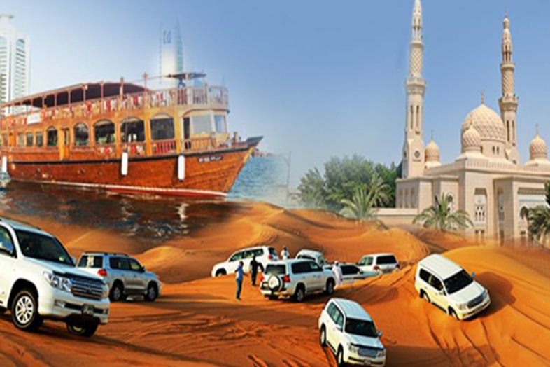 Dubai Evening Safari + Dubai City Tour + Dhow Creek Cruise